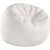 Flash Furniture Dillon Small Teal Furry Bean Bag Chair for Kids and Teens(White Furry)