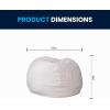 Flash Furniture Dillon Small Teal Furry Bean Bag Chair for Kids and Teens(White Furry)
