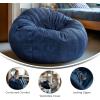 Flash Furniture Duncan Oversized Bean Bag Chair for Kids and Adults, Foam-Filled Beanbag Chair with Machine Washable Cover, Light Pink Polka Dot(Denim)