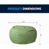 Flash Furniture Duncan Oversized Bean Bag Chair for Kids and Adults, Foam-Filled Beanbag Chair with Machine Washable Cover, Light Pink Polka Dot(Green)