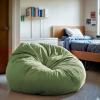 Flash Furniture Duncan Oversized Bean Bag Chair for Kids and Adults, Foam-Filled Beanbag Chair with Machine Washable Cover, Light Pink Polka Dot(Green)