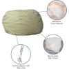 Flash Furniture Duncan Oversized Bean Bag Chair for Kids and Adults, Foam-Filled Beanbag Chair with Machine Washable Cover, Light Pink Polka Dot(Green Dot)