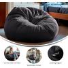 Flash Furniture Duncan Oversized Bean Bag Chair for Kids and Adults, Foam-Filled Beanbag Chair with Machine Washable Cover, Light Pink Polka Dot(Grey)