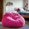 Flash Furniture Duncan Oversized Bean Bag Chair for Kids and Adults, Foam-Filled Beanbag Chair with Machine Washable Cover, Light Pink Polka Dot(Hot Pink)