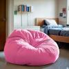 Flash Furniture Duncan Oversized Bean Bag Chair for Kids and Adults, Foam-Filled Beanbag Chair with Machine Washable Cover, Light Pink Polka Dot(Light Pink)