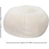 Flash Furniture Duncan Oversized Bean Bag Chair for Kids and Adults, Foam-Filled Beanbag Chair with Machine Washable Cover, Light Pink Polka Dot(Natural Sherpa)