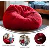 Flash Furniture Duncan Oversized Bean Bag Chair for Kids and Adults, Foam-Filled Beanbag Chair with Machine Washable Cover, Light Pink Polka Dot(Red)