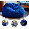 Flash Furniture Duncan Oversized Bean Bag Chair for Kids and Adults, Foam-Filled Beanbag Chair with Machine Washable Cover, Light Pink Polka Dot(Royal Blue)
