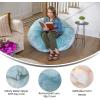 Flash Furniture Duncan Oversized Bean Bag Chair for Kids and Adults, Foam-Filled Beanbag Chair with Machine Washable Cover, Light Pink Polka Dot(Teal Furry)