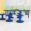 Flash Furniture Lucas Fixed Height Active Wobble Stool, 16 Inch Seat Height, Classroom Flexible Seating Elementary, Wobble Chair for Kids, Wiggle Seat for Sensory Kids, Green(Blue)