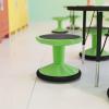 Flash Furniture Lucas Fixed Height Active Wobble Stool, 16 Inch Seat Height, Classroom Flexible Seating Elementary, Wobble Chair for Kids, Wiggle Seat for Sensory Kids, Green(Green)