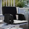 Flash Furniture Malta Stadium Seat with Heated Back and Seat, 6 Recline Positions, Portable Chair with Backpack Straps, USB Battery Pack Not Included, Red(Black)