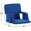 Flash Furniture Malta Stadium Seat with Heated Back and Seat, 6 Recline Positions, Portable Chair with Backpack Straps, USB Battery Pack Not Included, Red(Blue)