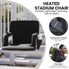 Flash Furniture Malta Stadium Seat with Heated Back and Seat, 6 Recline Positions, Portable Chair with Backpack Straps, USB Battery Pack Not Included, Red(Black)