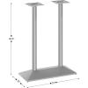 Flash Furniture Palis 27″ x 15″ Indoor/Outdoor Dining Height Double Column Table Base, Cast Iron Base with Steel Columns, Silver – Fits 30″ x 48″ Table Tops(Silver)