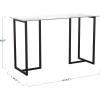 Martha Stewart Eli Home Office Desk with Glass Top and Steel Frame, Polished Brass(Clear Top/Oil Rubbed Bronze Frame)
