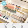 Martha Stewart Kerry Plastic Stackable Office Desk Drawer Organizers, 6″ x 3″, 6 Pack, with Gold Trim(9″ x 3″)