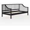 Martha Stewart Neely Platform Daybed with Wood Spindles, Solid Wood Frame, No Box Spring Needed, Twin Size, Light Beech(Black)