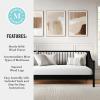 Martha Stewart Neely Platform Daybed with Wood Spindles, Solid Wood Frame, No Box Spring Needed, Twin Size, Light Beech(Black)