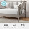 Martha Stewart Neely Platform Daybed with Wood Spindles, Solid Wood Frame, No Box Spring Needed, Twin Size, Light Beech(Grey)
