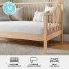Martha Stewart Neely Platform Daybed with Wood Spindles, Solid Wood Frame, No Box Spring Needed, Twin Size, Light Beech(Light Beech)