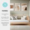 Martha Stewart Neely Platform Daybed with Wood Spindles, Solid Wood Frame, No Box Spring Needed, Twin Size, Light Beech(Light Beech)