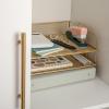 Martha Stewart Ryder 3 Tier Desk Letter Tray Organizer, Stackable Steel Mesh Inbox Tray for Files, Papers, or Letters, Gold