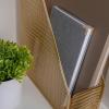 Martha Stewart Ryder Gold Mesh Metal Single Slot Magazine File Holder, Desktop Organizer, 9.75 x 3.75 x 11.5