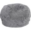 Flash Furniture Dillon Small Teal Furry Bean Bag Chair for Kids and Teens(Gray Furry)