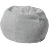 Flash Furniture Dillon Small Teal Furry Bean Bag Chair for Kids and Teens(Gray Sherpa)