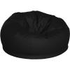 Flash Furniture Duncan Oversized Bean Bag Chair for Kids and Adults, Foam-Filled Beanbag Chair with Machine Washable Cover, Light Pink Polka Dot(Black)