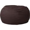 Flash Furniture Duncan Oversized Bean Bag Chair for Kids and Adults, Foam-Filled Beanbag Chair with Machine Washable Cover, Light Pink Polka Dot(Brown)