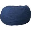 Flash Furniture Duncan Oversized Bean Bag Chair for Kids and Adults, Foam-Filled Beanbag Chair with Machine Washable Cover, Light Pink Polka Dot(Denim)