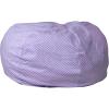 Flash Furniture Duncan Oversized Bean Bag Chair for Kids and Adults, Foam-Filled Beanbag Chair with Machine Washable Cover, Light Pink Polka Dot(Lavender Dot)