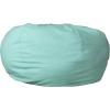 Flash Furniture Duncan Oversized Bean Bag Chair for Kids and Adults, Foam-Filled Beanbag Chair with Machine Washable Cover, Light Pink Polka Dot(Mint Green)