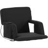 Flash Furniture Malta Stadium Seat with Heated Back and Seat, 6 Recline Positions, Portable Chair with Backpack Straps, USB Battery Pack Not Included, Red(Black)