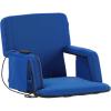 Flash Furniture Malta Stadium Seat with Heated Back and Seat, 6 Recline Positions, Portable Chair with Backpack Straps, USB Battery Pack Not Included, Red(Blue)