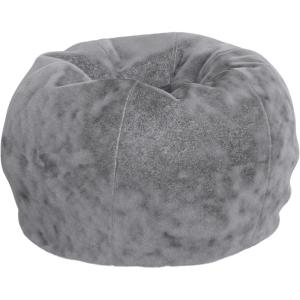 Flash Furniture Dillon Small Teal Furry Bean Bag Chair for Kids and Teens(Gray Furry)