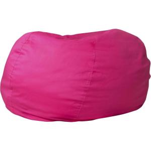 Flash Furniture Duncan Oversized Bean Bag Chair for Kids and Adults, Foam-Filled Beanbag Chair with Machine Washable Cover, Light Pink Polka Dot(Hot Pink)