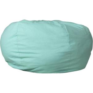 Flash Furniture Duncan Oversized Bean Bag Chair for Kids and Adults, Foam-Filled Beanbag Chair with Machine Washable Cover, Light Pink Polka Dot(Mint Green)