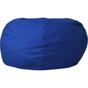 Flash Furniture Duncan Oversized Bean Bag Chair for Kids and Adults, Foam-Filled Beanbag Chair with Machine Washable Cover, Light Pink Polka Dot(Royal Blue)