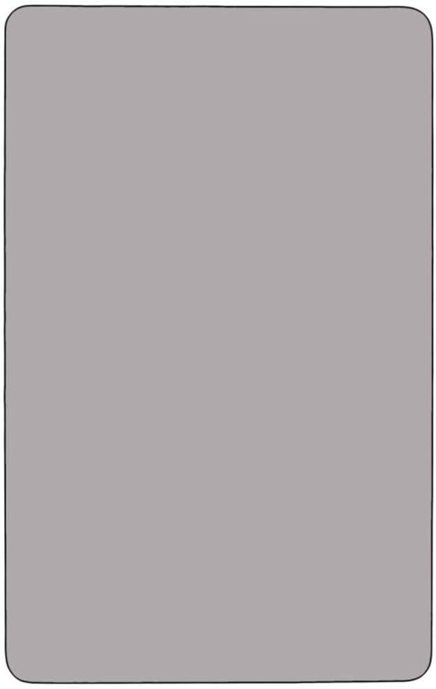 imageFlash Furniture 24W x 48L Rectangular Oak Thermal Laminate Activity Table Standard Height Adjustable LegsGrey