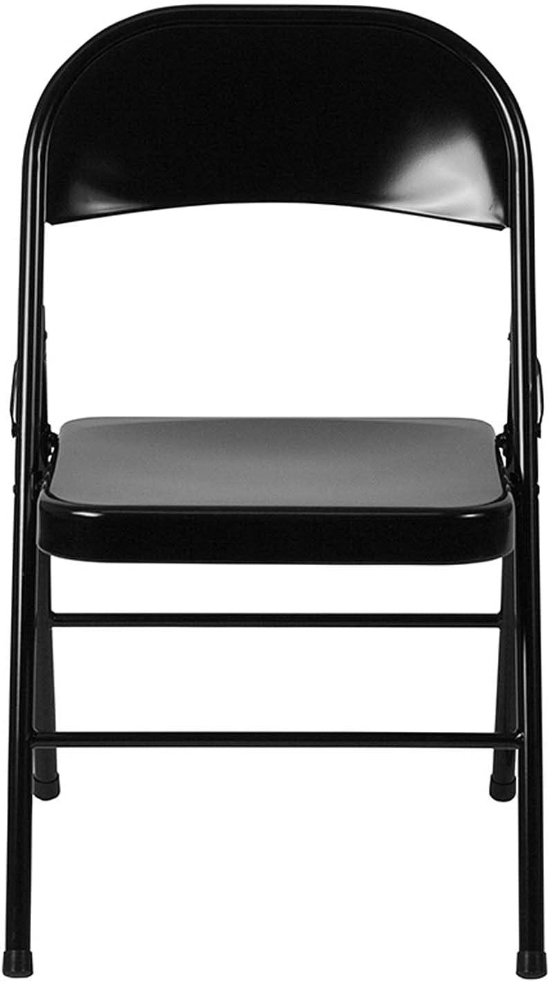 imageFlash Furniture 4 Pack HERCULES Series Double Braced Red Metal Folding ChairBlack