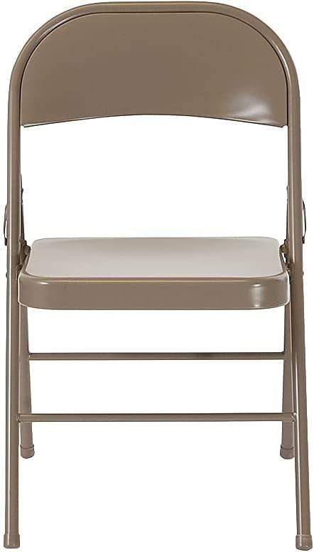 imageFlash Furniture 4 Pack HERCULES Series Double Braced Red Metal Folding ChairGrey