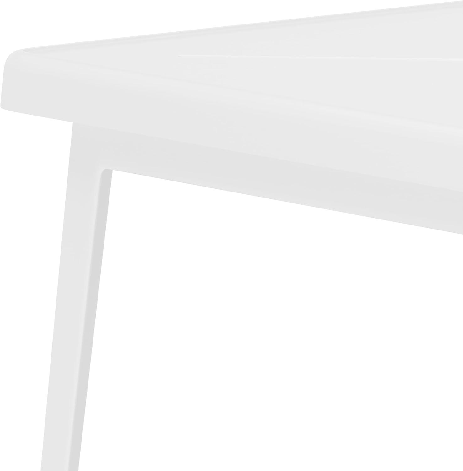 imageFlash Furniture Aaron Commercial Grade 2375quot Square White Metal IndoorOutdoor Bar Height TableWhite