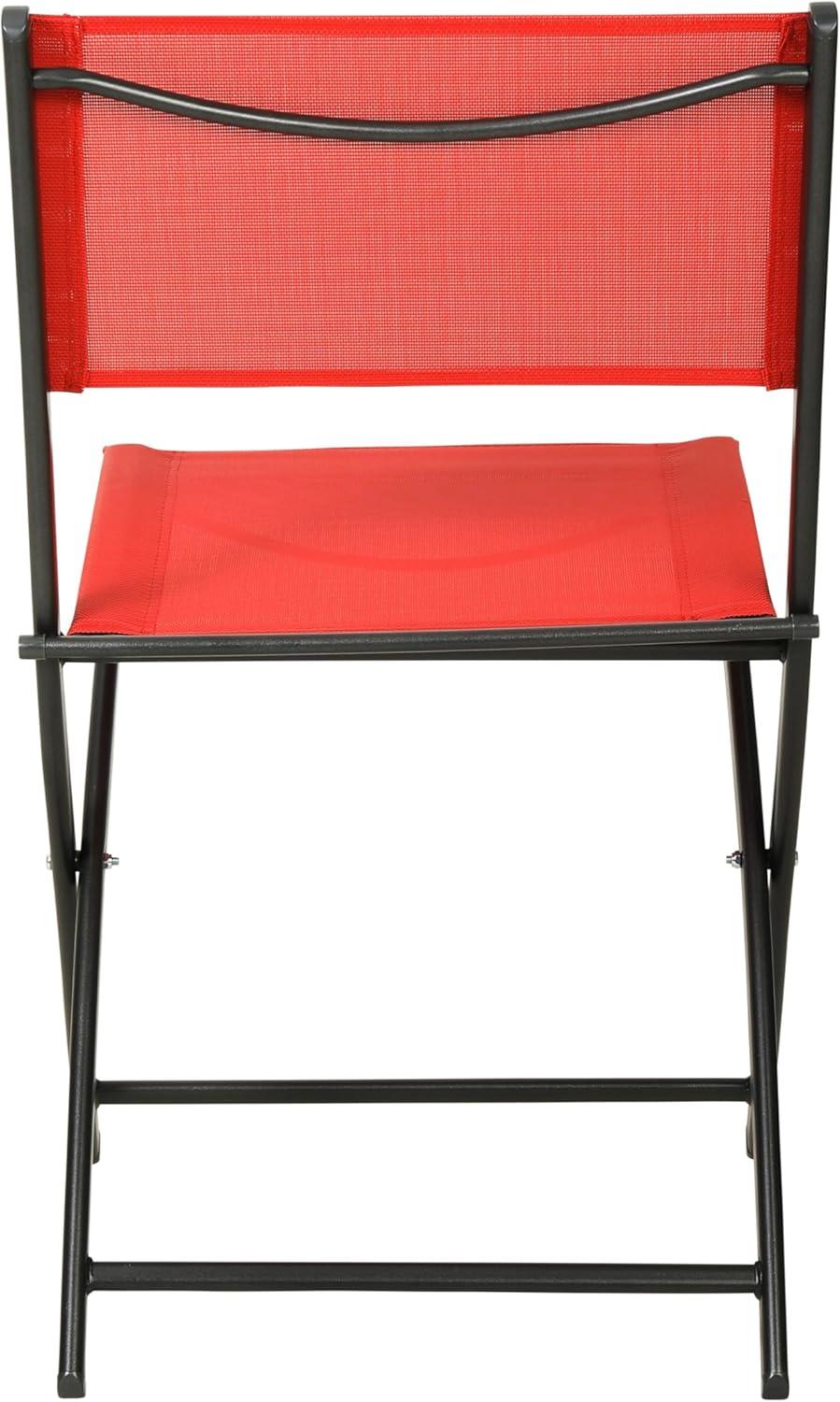 imageFlash Furniture Brazos Commercial IndoorOutdoor Folding Chairs Flex Comfort BacksSeats Metal Frames Portable Lightweight Foldable Design Set of 2 NavyBlackRed