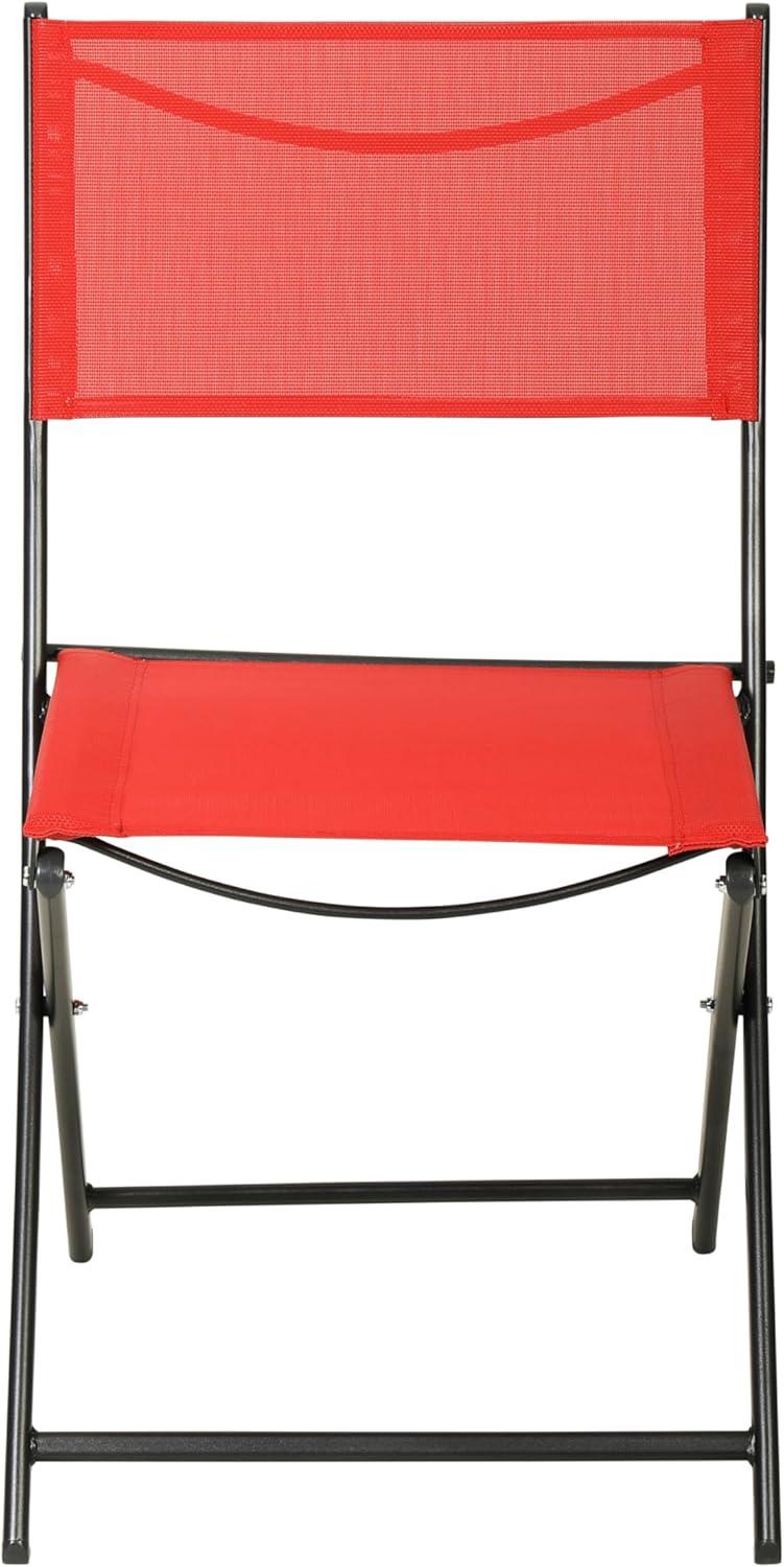 imageFlash Furniture Brazos Commercial IndoorOutdoor Folding Chairs Flex Comfort BacksSeats Metal Frames Portable Lightweight Foldable Design Set of 2 NavyBlackRed
