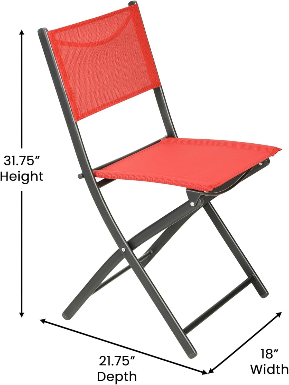 imageFlash Furniture Brazos Commercial IndoorOutdoor Folding Chairs Flex Comfort BacksSeats Metal Frames Portable Lightweight Foldable Design Set of 2 NavyBlackRed