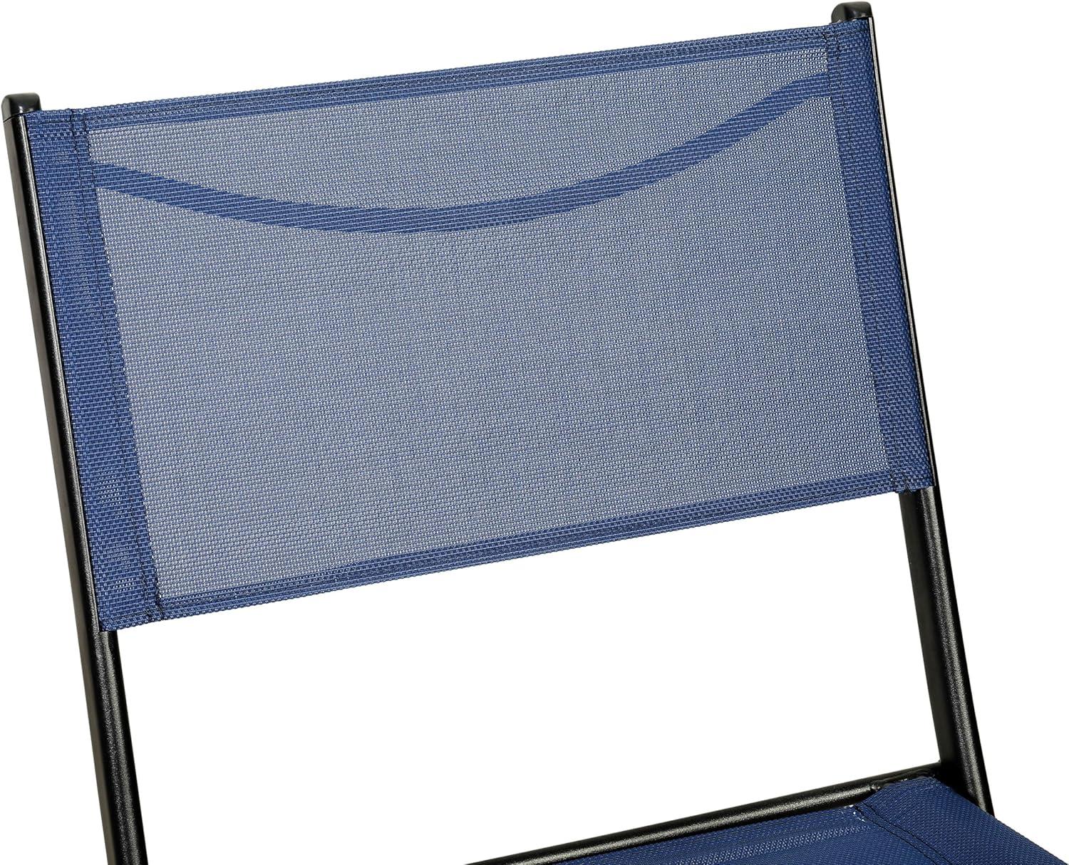 imageFlash Furniture Brazos Commercial IndoorOutdoor Folding Chairs Flex Comfort BacksSeats Metal Frames Portable Lightweight Foldable Design Set of 2 NavyBlackNavy