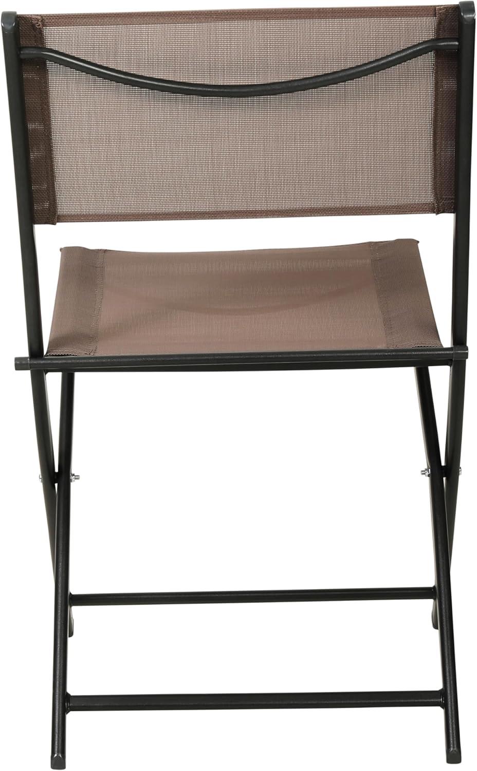 imageFlash Furniture Brazos Commercial IndoorOutdoor Folding Chairs Flex Comfort BacksSeats Metal Frames Portable Lightweight Foldable Design Set of 2 NavyBlackBrown